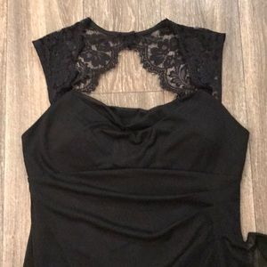 Black chiffon dress- size 14